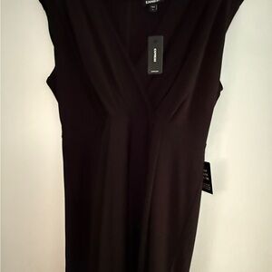 Express Sleek Black Midi Dress